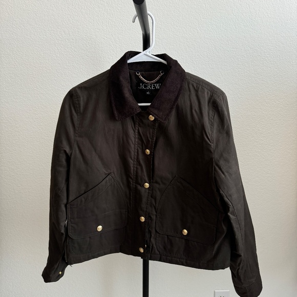 J.Crew Cropped Waxed Barn Jacket Size S - Picture 5 of 6